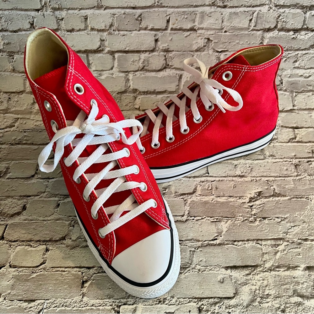 Converse Red High-Top Sneakers